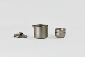 180ml tinh khiết Titanium <span class=keywords><strong>Tea</strong></span> Set TA1 hai lớp chịu Nhiệt Trà <span class=keywords><strong>Maker</strong></span> - Product Image 2