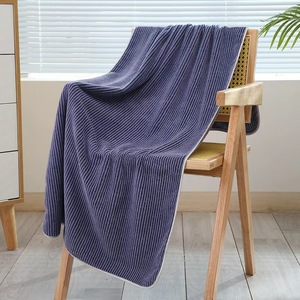 HIgh Quality Microfiber Lint Free Striped Hand Bath <strong>Towel</strong> Travel Hotel Spa Home Bathroom Soft Absorbent Coral Velvet Bath <strong>Towel</strong> - Product Image 5