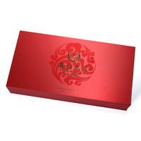 Cajas de Embalaje Magnéticas Rígidas Rojas Personalizadas para Té Chino, Whisky y Bebidas Energéticas, Caja de Regalo con Revestimiento de Cartón Gris Reciclable