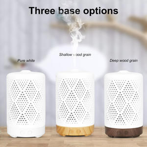 Home Mini <b>Ceramic</b> Aroma <b>Diffuser</b> Humidifier 0.5L Ultrasonic Essential Oil <b>Diffuser</b> With Night Light White Base - Product Image 3