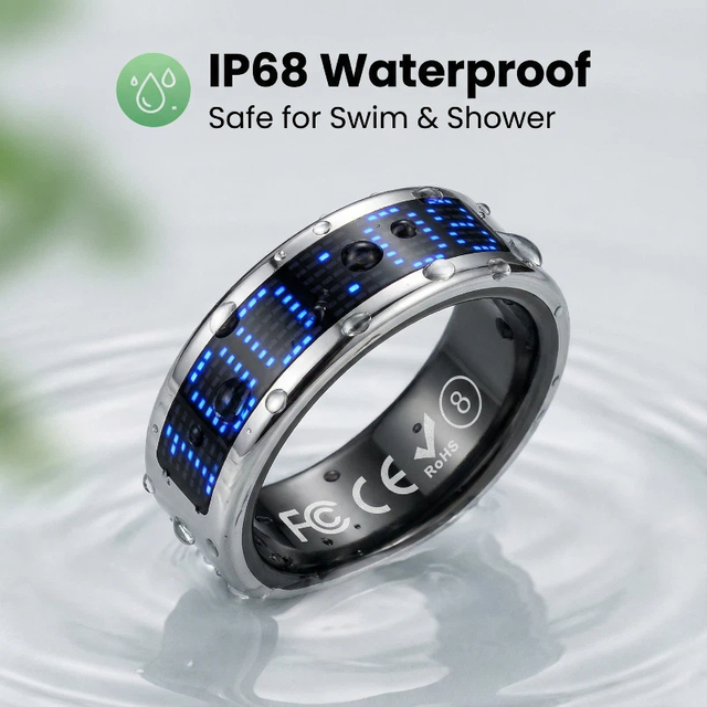 IP68 Waterproof Stainless Steel Smart Ring App Control Health Fitness Tracker with Menstrual Cycle Tasbih Fashion Jewelry China