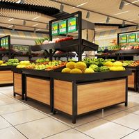 Betere Prijs Fruit Groenteplank 1-2 Laag Stand Supermarkt Display Rack