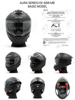 Helm Ebike Full Face ABS Matte Hitam Kustom OEM, Visor Ganda, Lepas Cepat, Bersertifikasi DOT untuk Skuter Listrik, Sepeda Motor, Dewasa