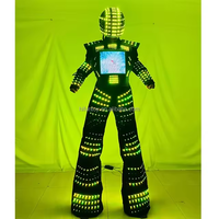 Costume de robot LED pleine couleur, costume de robot LED, tissu lumineux LED avec vision nocturne, tissu lumineux LED pour la danse, combinaison lumineuse