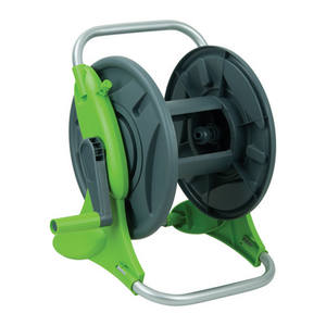 Enrouleur de tuyau portable 40,1 cm de largeur, 31,7 cm de longueur, pour tuyaux d'irrigation de jardin avec support et poignée - Product Image 1