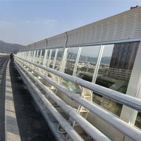 Barrière acoustique verticale pour autoroute, mur acoustique courbé, pont surélevé, écran semi-transparent, panneau ferroviaire