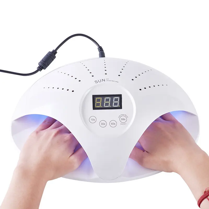 LED UV Lamp Nail Gel Polish Manicure Nail Dryer Two Hands UV Nail Curing Lamp Drying UV Light Gel 48W 24leds