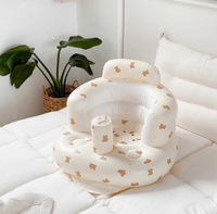 Matériau PVC sain portable bébé siège gonflable enfant chaise d'alimentation salle de bain douche gonflable bébé canapé