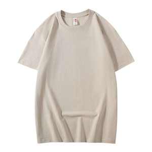 Herren 210GSM T-Shirt aus gekämmter Baumwolle Doppel garn konstruktion Einfarbig Übergroßer Rundhals ausschnitt - Product Image 4