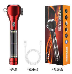 Marteau d'évacuation d'urgence Super Bright Rechargeable LED Flashlight Window Breaker Seatbelt Cutter for <span class=keywords><strong>Car</strong></span> <span class=keywords><strong>Camping</strong></span> Work Light - Product Image 6