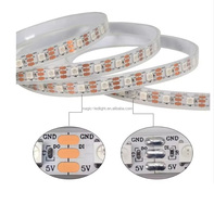 Bande lumineuse LED WS2812B bicolore (blanc chaud/blanc froid) 5M 60 LED/M SMD5050, contrôle vocal, réglable 2700K-6500K, CRI90, découpable