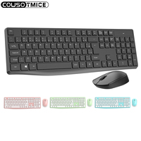 OEM ODM 104 Tuşlu 2.4G Ofis Sessiz Bilgisayar Klavyesi Multimedya Kablosuz Klavye ve Mouse Seti PC Tablet Dizüstü Bilgisayar için