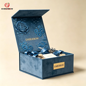 Foldable <b>Magnetic</b> Eco-Friendly Reusable Recyclable Heavy-Duty <b>Gift</b> <b>Box</b> Premium Luxury Matte Rigid Paper Navy Blue Custom Logo - Product Image 1