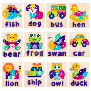 <span class=keywords><strong>Jouet</strong></span> éducatif pour enfants Puzzle 3D bricolage Puzzle en bois <span class=keywords><strong>tendance</strong></span> bois Puzzles assortis pour enfants garçons filles améliore - Product Image 6