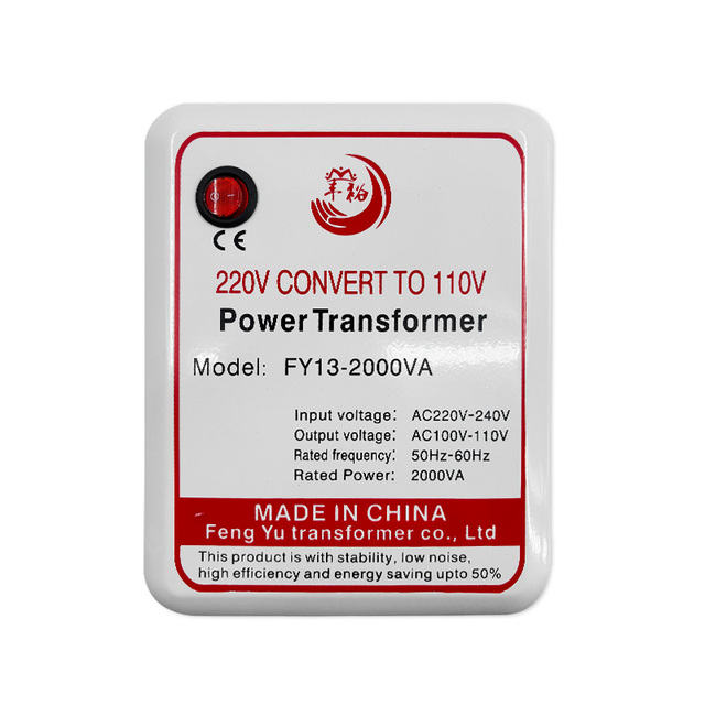 Feng Yu 2000W Power Transformer 220V to 110V Boost/Buck Voltage Converter with 50Hz and 60Hz Frequency