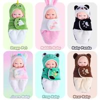 Poupée Reborn, jouet de simulation, modèle de poupée bébé, mini poupée mignonne, nouveau-né fille ou garçon, cadeau d'Halloween, de Noël ou d'anniversaire