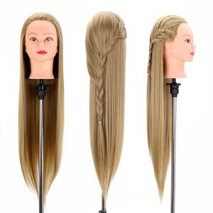 <span class=keywords><strong>Tête</strong></span> de Mannequin de Coiffure en Fibre Haute Température de 30 Pouces pour Entraînement <span class=keywords><strong>à</strong></span> la Coupe de Coiffure <span class=keywords><strong>Blonde</strong></span> Poupées Factices - Product Image 2