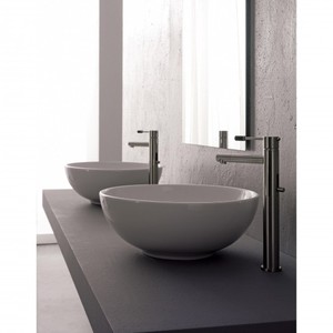 Scarabeo sottilinea Sfera Design moderno lavabo in travertino in porcellana in granito lavello da bagno - Product Image 2
