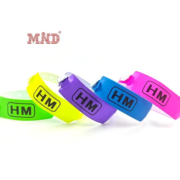 OEM Customized PVC Nfc Wristbands Plastic Printing Wrist Band Waterproof Vinyl Bracelet PVC Wristband