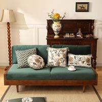 Housse de coussin carrée en lin de style français, motif floral jaune et blanc, oiseaux, pompon, décoration bohème, 18 pouces