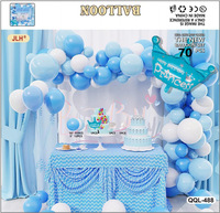 Guirnalda de Globos de Látex para Fiestas de Cumpleaños, Decoración de Fondo con Diseño Vintage y Serie de Colores Macaron, Impresión sin Motivos