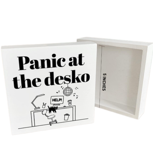 Divertido Letrero de Madera para Escritorio, Accesorios de Oficina, Decoración de Oficina, Panic at the Desko, Regalos Divertidos para Compañeros de Trabajo, <span class=keywords><strong>Colegas</strong></span> y Amigos - Product Image 2