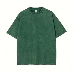 Design Heavyweight Washed Embossed T-Shirt <b>Acid</b> Wash Oversized <b>Drop</b> Shoulder Casual Wear Men Vintage Tee - Product Image 3