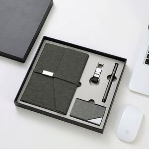2026 Custom Executive Notebook Pen Set A5 Size 100gsm Leather Loose-<b>leaf</b> Binding Business Card Holder Corporate Gift for Men - Product Image 4