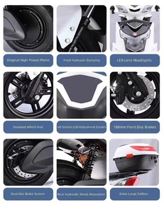 สกู๊ตเตอร์ไฟฟ้า 72V 2 ล้อ จักรยานยนต์ไฟฟ้า พร้อมดิสก์เบรก และกล่องเก็บของด้านหลัง - Product Image 2