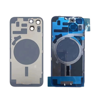Pour iPhone 15 Pro Max Big Hole Couverture arrière de la batterie en verre avec trou de caméra pour remplacement avec aimant