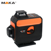 Moxmak niveau laser 3d autonivelant, lumière verte, croix Laser niveau 16 lignes