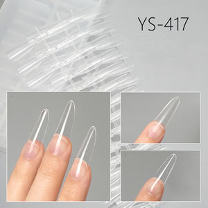 Nuevas puntas de <span class=keywords><strong>uñas</strong></span> con acabado mate acrílico semipermanente, caja de 240 piezas, extra larga, transparente, sin rastro con líneas de regla, puntas de <span class=keywords><strong>uñas</strong></span> - Product Image 5