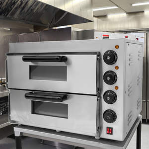 Équipement de boulangerie automatique en vente Four électrique à double étage pour boulangerie Gâteau et pain Four à <span class=keywords><strong>pizza</strong></span> avec <span class=keywords><strong>pierre</strong></span> - Product Image 2