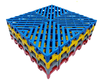 Dalles de sol modulaires rigides d'usine 40x40, sol en plastique pour lavage de voitures, dalles de sol pour garage