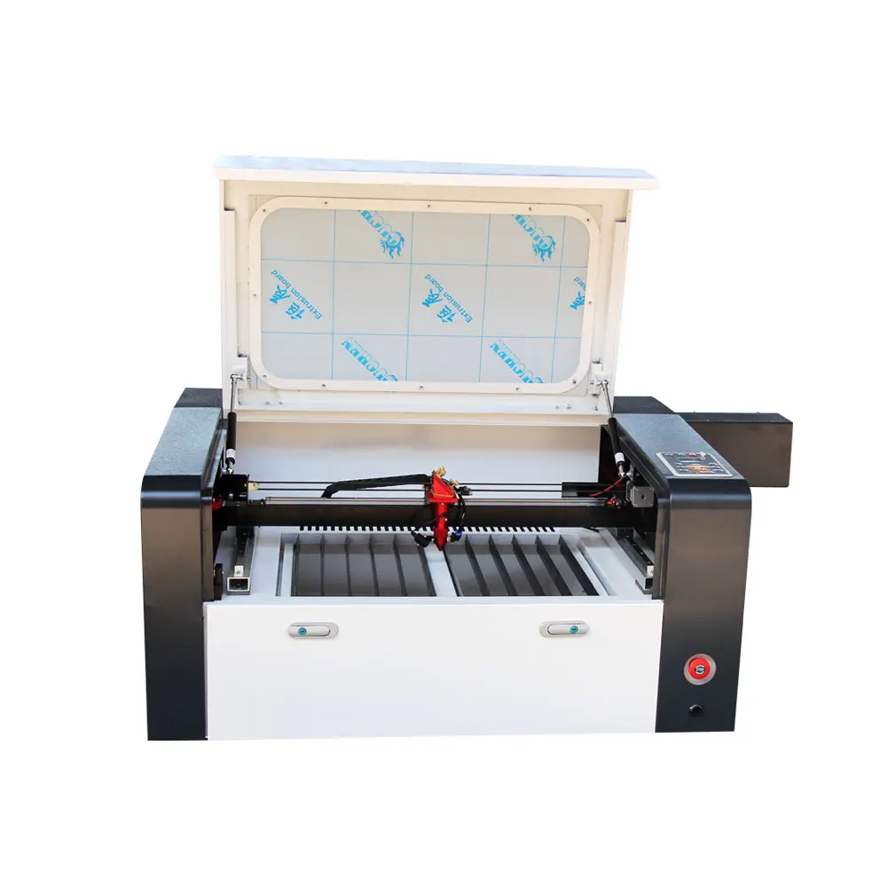 Hochwertige 6040 Home CNC Mini 60W CO2 Laser gravur Schneide maschine mit Ruida Controller