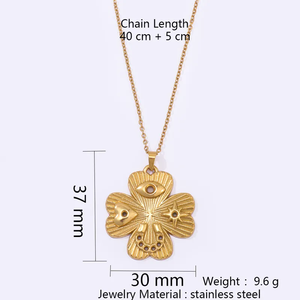 Collar Moderno de Acero Inoxidable 304 Chapado en Oro de 18K, Colgante de Forma Geométrica con Electroplacado al Vacío, Joyería Elegante y a la Moda - Product Image 4