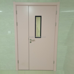 Portes de laboratoire et d'<span class=keywords><strong>atelier</strong></span> modernes électriques à <span class=keywords><strong>double</strong></span> <span class=keywords><strong>battant</strong></span>, personnalisables, en acier antibactérien, à isolation thermique, pour salles blanches - Product Image 1