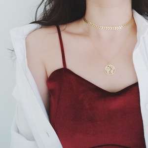 Set di collana braccialetto da donna squisitamente progettato 14K oro in acciaio inossidabile a forma di stella cavo terra <span class=keywords><strong>mappa</strong></span> del mondo con perle - Product Image 1
