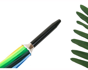 Parapluie droit promotionnel personnalisé de 21 pouces, imperméable et coupe-vent, à ouverture automatique, 16K, couleurs arc-en-ciel, pour la vente en gros - Product Image 4