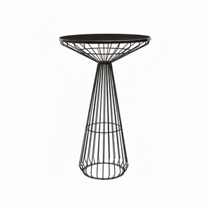 Top tendance canapé côté Table basse noir Antique finition fil métal Table d'angle pour accessoires de meubles de forme personnalisée - Product Image 1