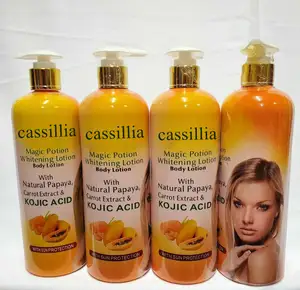 Cassillia oem Nano Magic Potion Whitening Lotion with Natural papaya And Carrot Extract 500ml Organic Niacinamide Body Lotion