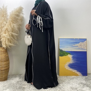 Dubai Moroccan Fashion Two Piece Abaya Set Match Slip Inner <b>Dress</b> for Muslim Women for Ramadan 1446+6595# - Product Image 5