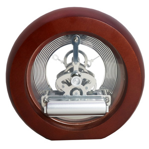 5 Inch Wine Red Maple Birch Table <strong>Clock</strong> Skeleton <strong>Clock</strong> Insert Desk <strong>Clock</strong> <strong>Battery</strong> Power Supply Suitable for Living Room - Product Image 5