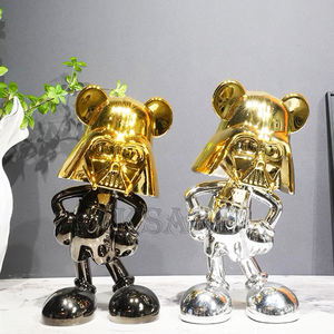 <span class=keywords><strong>Esqueleto</strong></span> Mickey escultura chapado ornamento personalizado grande plata ratón resina interior decoraciones oro fibra de vidrio - Product Image 1