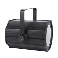 Projecteur Fresnel électronique QSE Lighting 200W LED blanc chaud/blanc froid, zoom réglable 10-90, CRI 90, contrôle DMX512