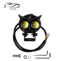 JHS diskon besar 2.6 inci desain burung hantu Led lampu sorot sepeda motor lampu kabut warna ganda mata malaikat cincin Halo 60w kekuatan tinggi