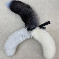 Vente en gros de renard queue de fourrure véritable et douce queue d'animal cosplay accessoire de déguisement de fête de Noël renard moelleux