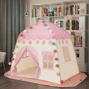 Casa de flores emergente portátil para niños, tienda de juegos de estilo castillo interior para niños para acampar y jugar - Product Image 3