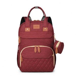 Trendy Plain Color USB Mommy Bags <b>Large</b> Capacity Waterproof Baby Diaper <b>Backpack</b> - Product Image 2