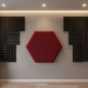 Panel Acústico Hexagonal Plano Absorbente de Sonido e Ignífugo, 100% Fibra de Poliéster, NRC 0.5, para Salas de Conferencias - Product Image 3